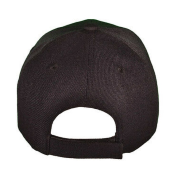New Adult Black Baseball Cap UNISEX - Picture 3 of 7